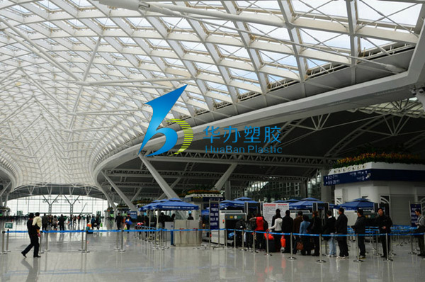上海虹桥高铁站顶棚采光工程 PC耐力板